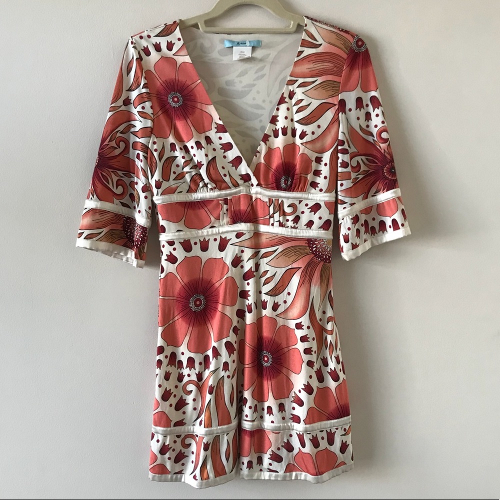 Mini Floral Print Marciano Dress